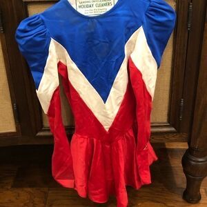 Red white and blue America dance leotard
